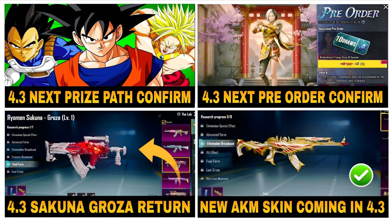 FINALLY 😍 4.3 NEXT PRIZE PATH 😱🔥 | 4.3 NEXT PRE ORDER CONFIRMED | 4.3 NEW AKM SKIN COMING |🔥BUSINESS