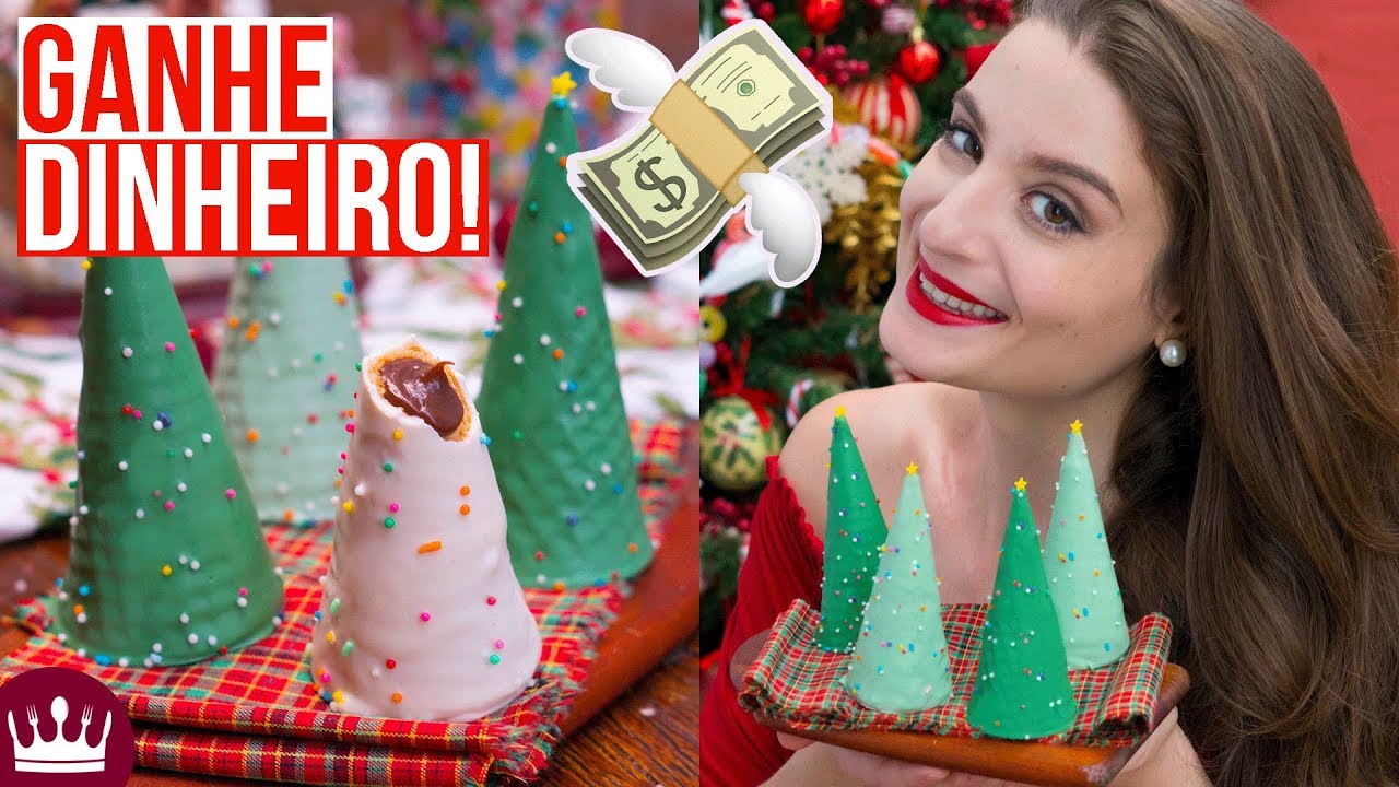 COMO FAZER CONE TRUFADO DE NATAL: dicas para VENDER! - Receita - Cozinha do Bom Gosto - Gabi Rossi