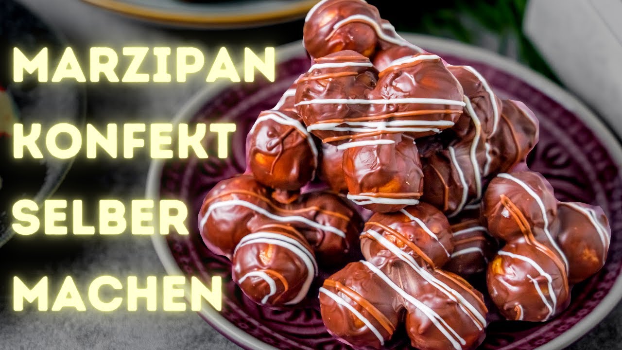 MARZIPAN PRALINE SELBER MACHEN - Marzipankonfekt Rezept zu Weihnachten