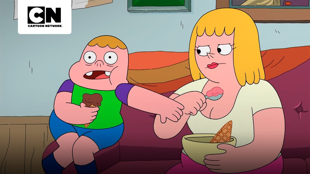 SURPRESO AO VER A REAÇÃO DO SEU VIZINHO COMENDO SORVETE | CLARÊNCIO. O OTIMISTA | CARTOON NETWORK