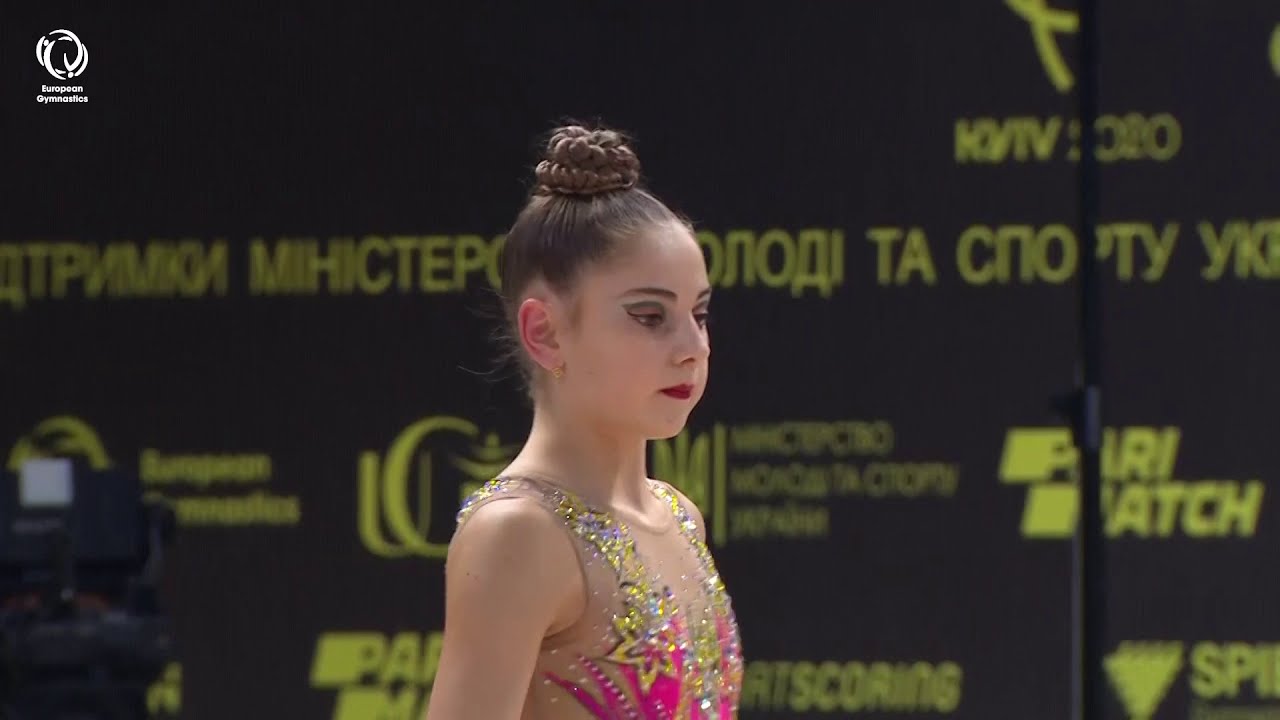 Elsa SOMVILLE (FRA) - 2020 Rhythmic Europeans, junior ribbon final