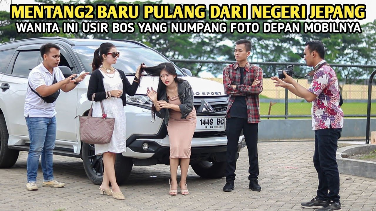 MENTANG2 BARU PULANG DARI NEGERI JEPANG WANITA INI USIR BOS BESAR YANG NUMPANG DEPAN MOBIL SPORTNYA