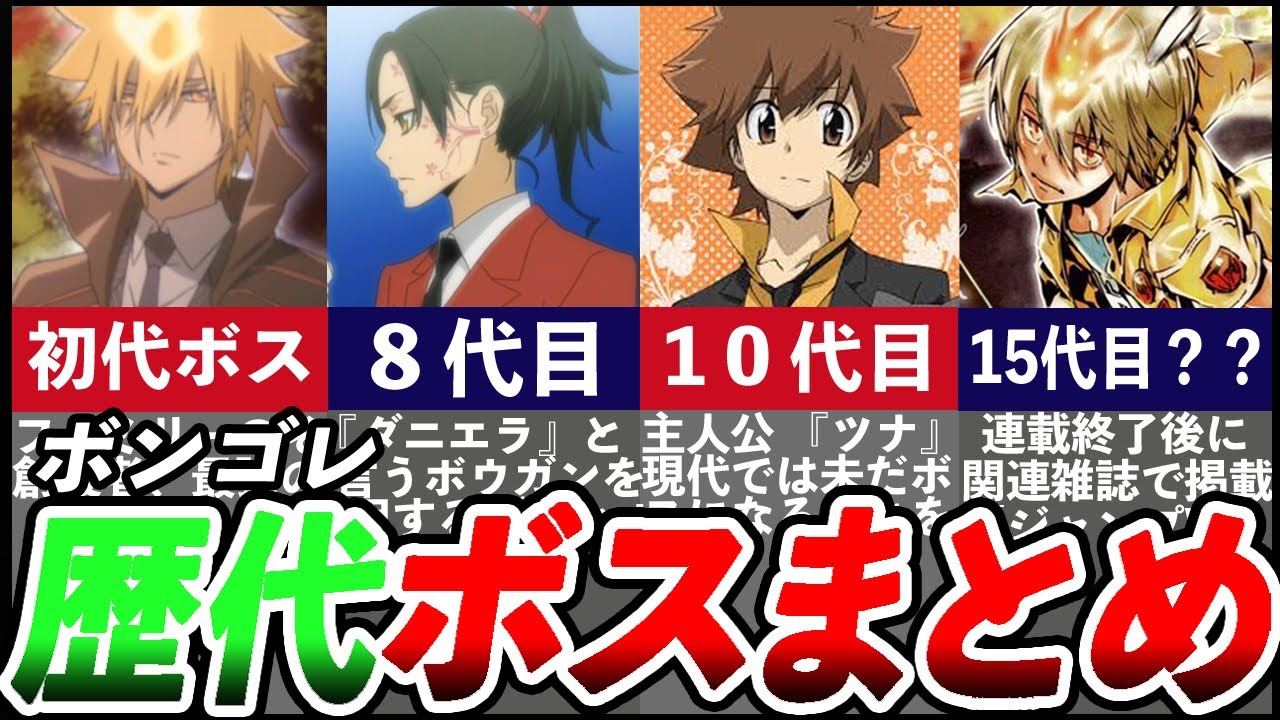 リボーン【ボンゴレ歴代ボスまとめ】をゆっくり解説！