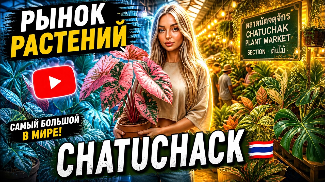 ✈️Я поехала в Бангкок за РЕДКИМИ РАСТЕНИЯМИ | Самый большой рынок растений в Таиланде!