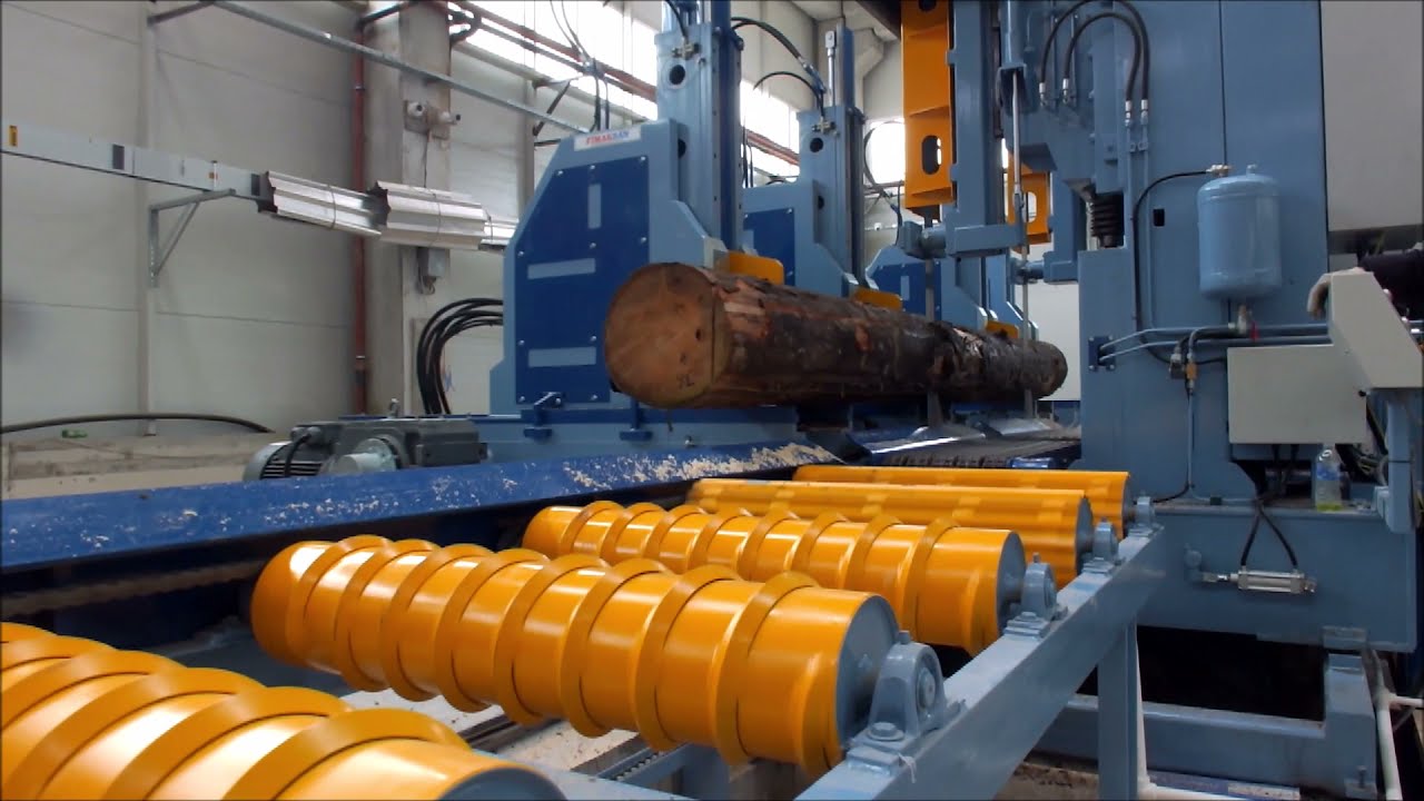 Sawmill Carriage Line & Greenchain Conveyor. VIDEO 177