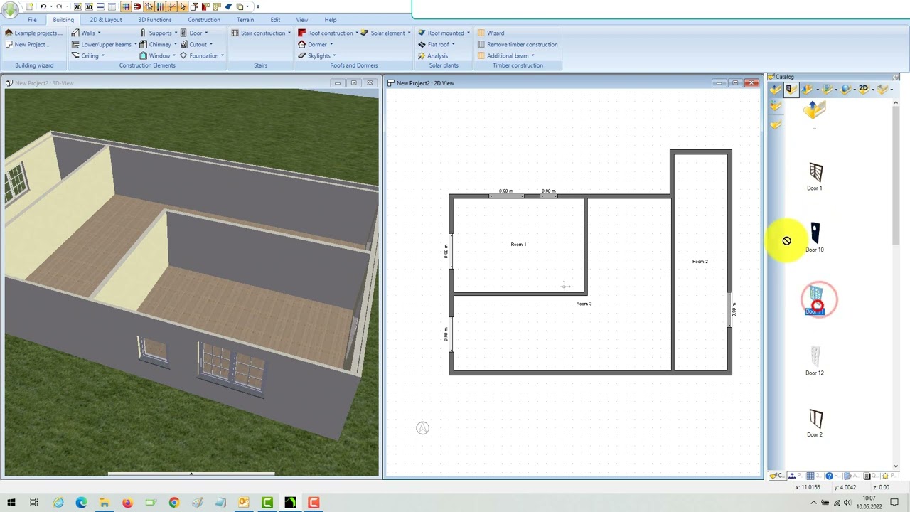 Visual Building: Adding windows and doors to your floor plan