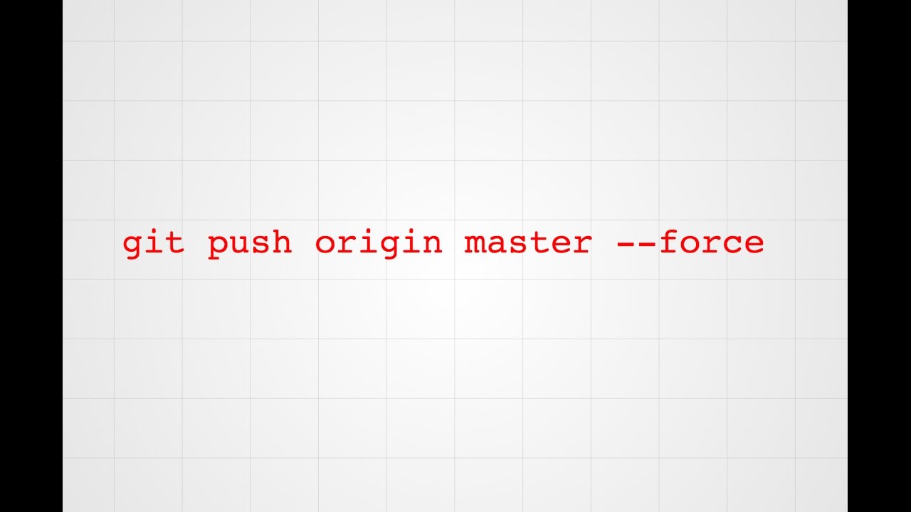 Como NO usar git push origin master --force