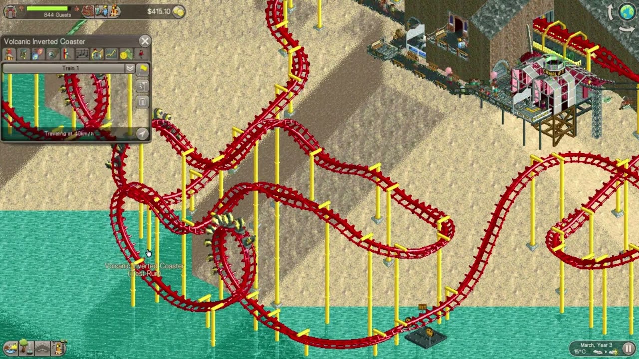 RCT - Volcanic Inverted Coaster Modification