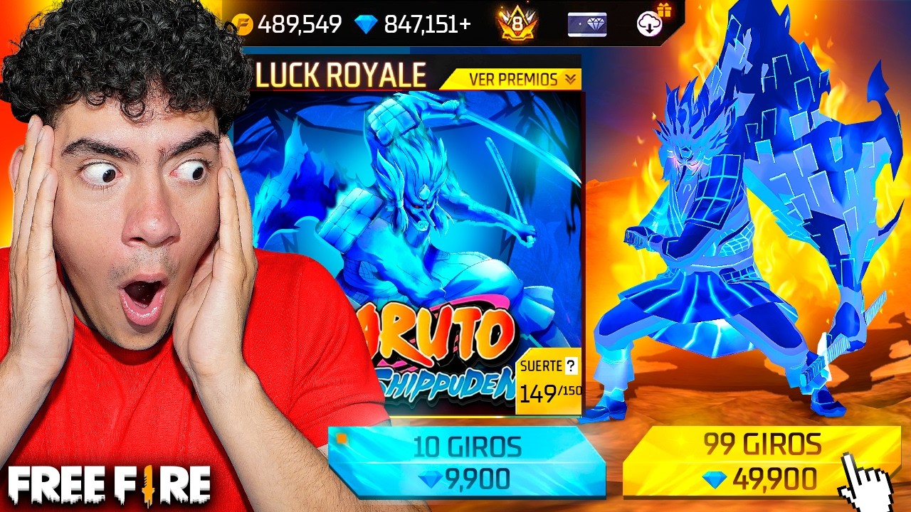CONSEGUI EL SUPER EMOTE del SUSANOO en FREE FIRE POR TENER TODAS LAS SKINS DE NARUTO ! - TheDonato
