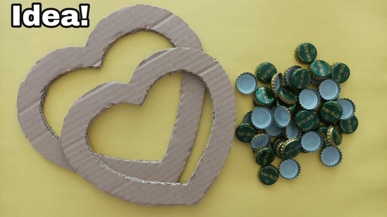 CAM ŞİŞE KAPAKLARI İLE YAPILABİLECEK HARİKA FİKİR / GERİ DÖNÜŞÜM #recycle #рециркулировать