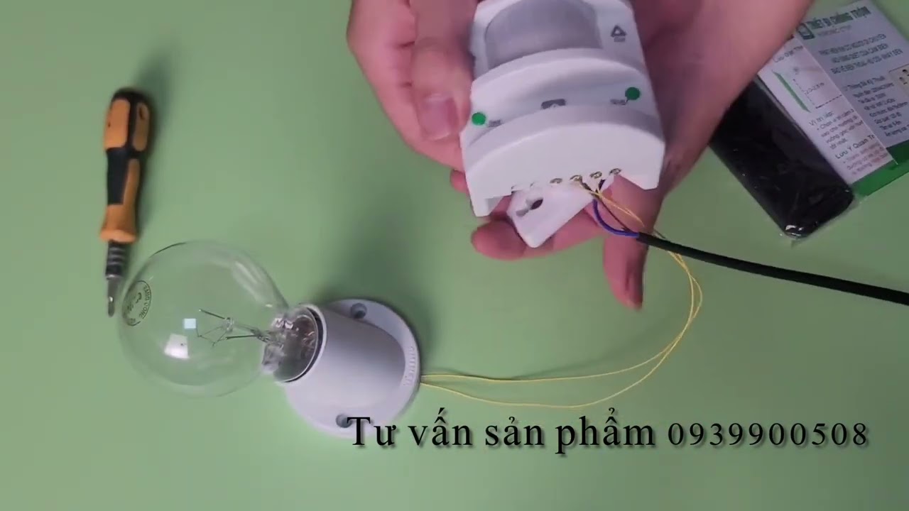 Cảm biến bật đ&egrave;n - B&aacute;o trộm, b&aacute;o kh&aacute;ch cao cấp Hunonic CT01 đầu ra 220V