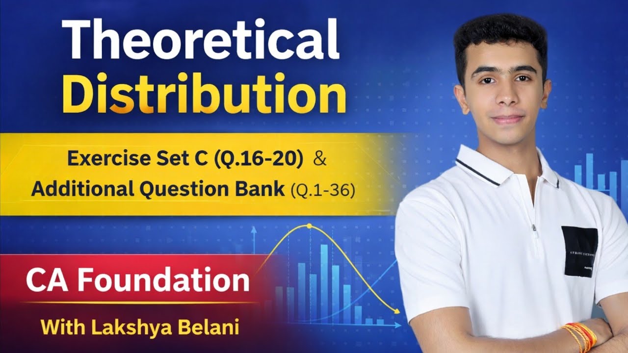 CA Foundation: Theoretical Distribution Exercise Set C (Q16-20) & Additional Question Bank (Q.1-36)