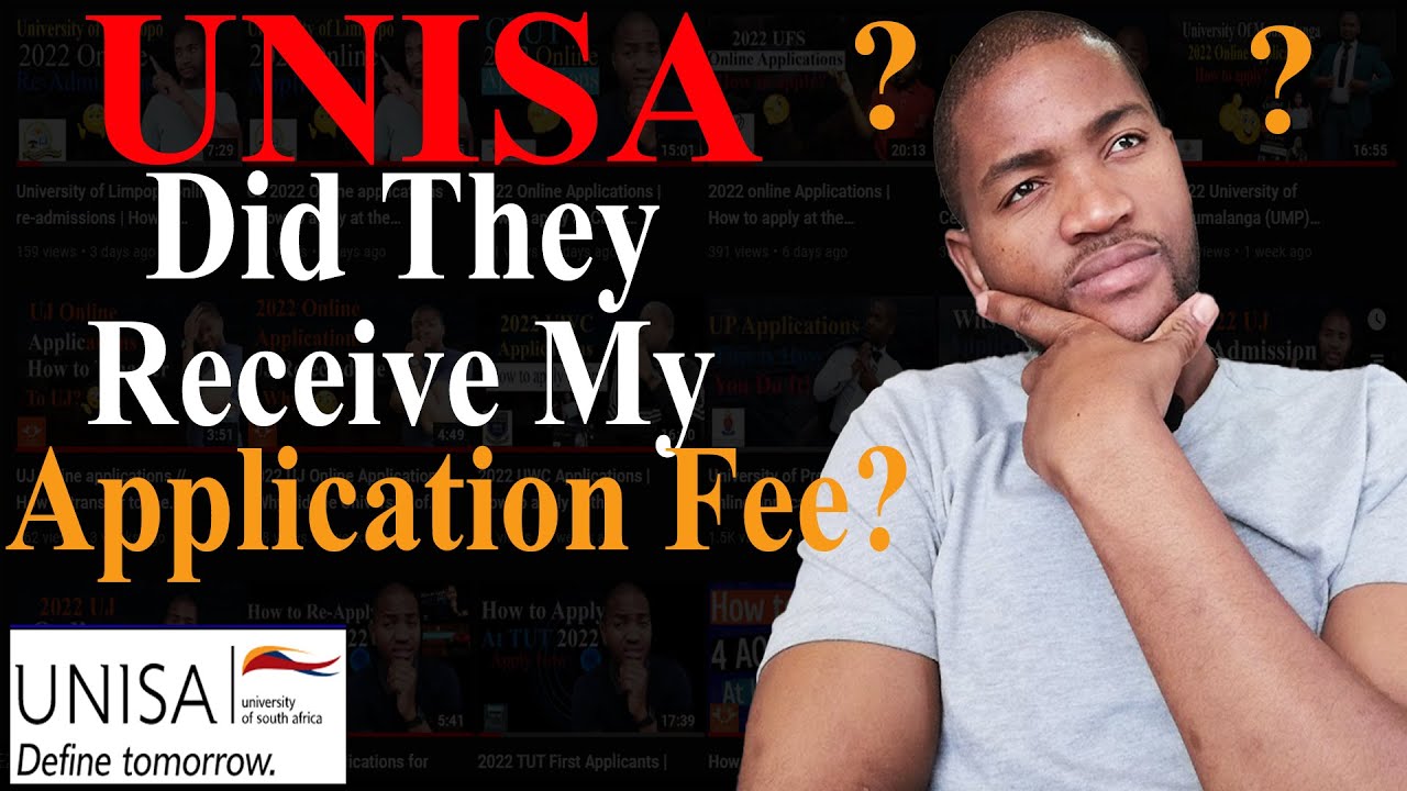 Плата за подачу заявления в UNISA // Как я узнаю, что UNISA получил плату за мое заявление?