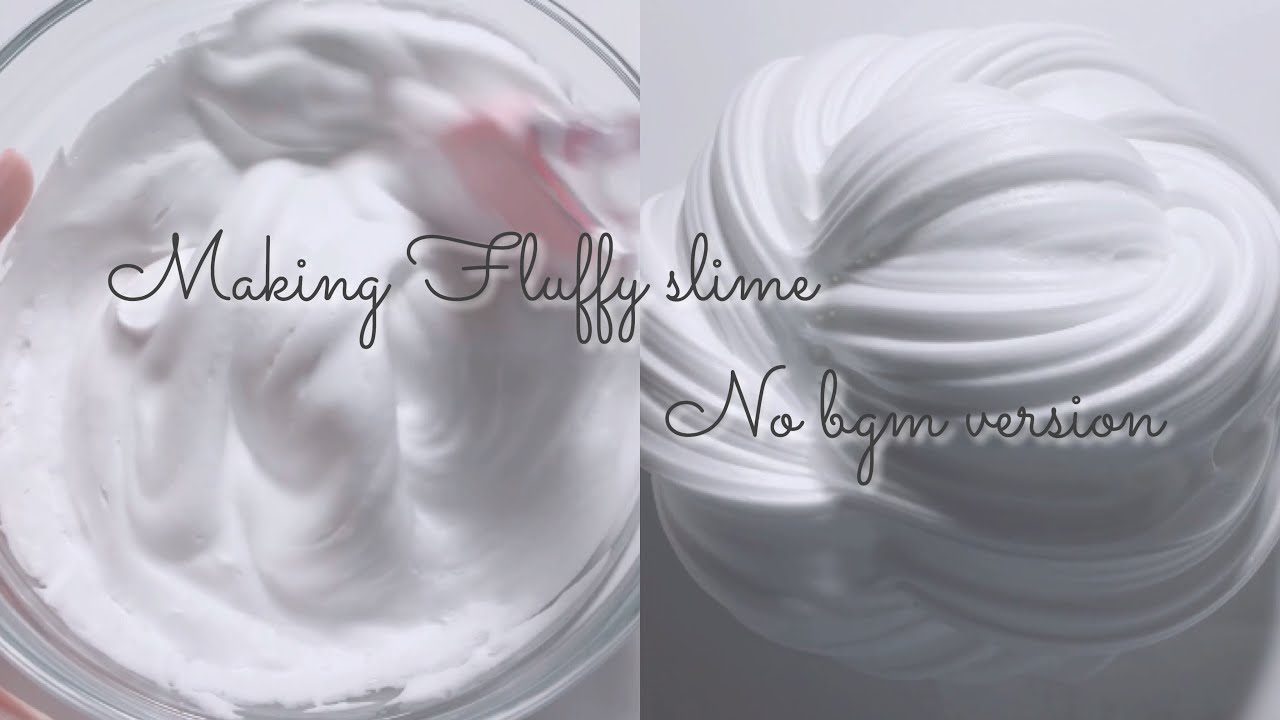 [BGMなし] 海外風ふわもちスライムを作る . Making fluffy slime【ASMR】[音フェチ]