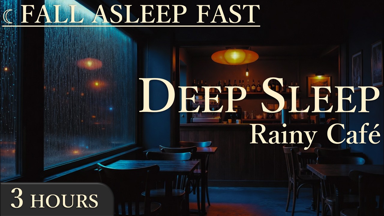 Fall Asleep Fast – Rainy Café Ambience for Deep Sleep