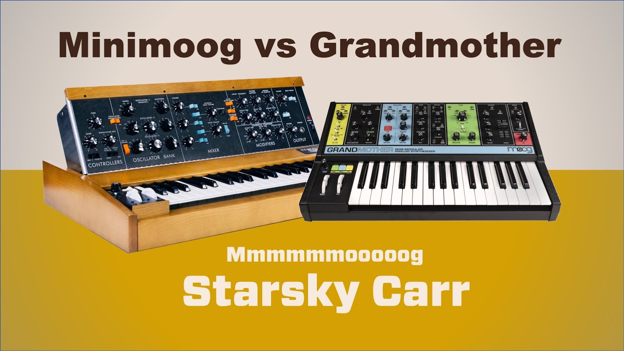 Moog Grandmother против Minimoog Model D (переиздание) // обзор и демо