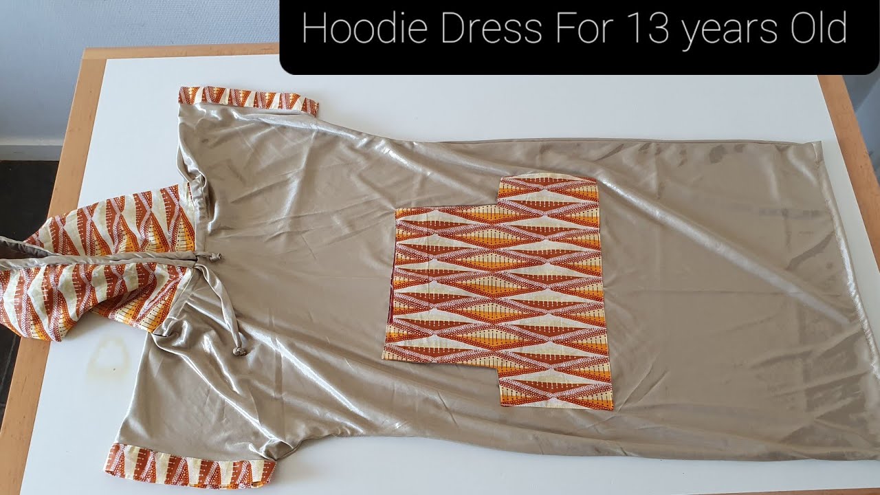 How To Diy A 13 years Old Hoodie Dress With Front Pocket