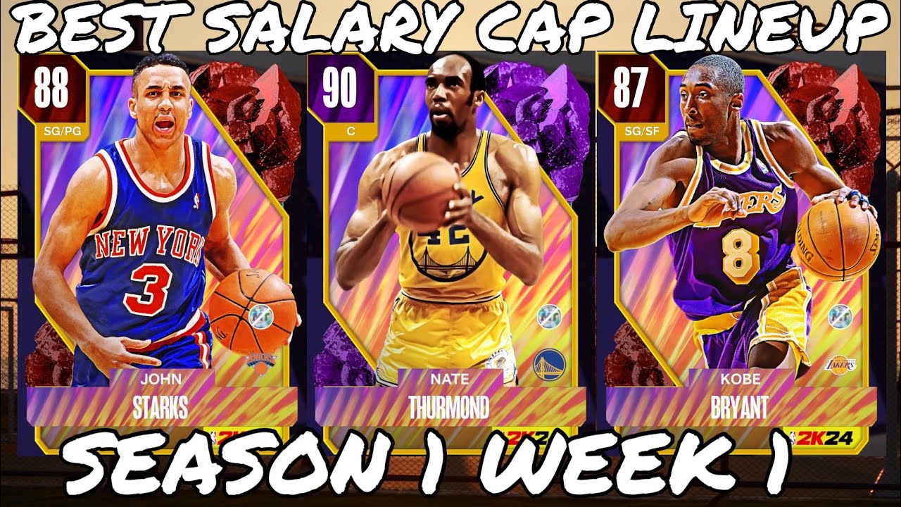 THE BEST LINEUP FOR SALARY CAP SEASON 1 WEEK 1 IN NBA 2K24 MYTEAM!!!