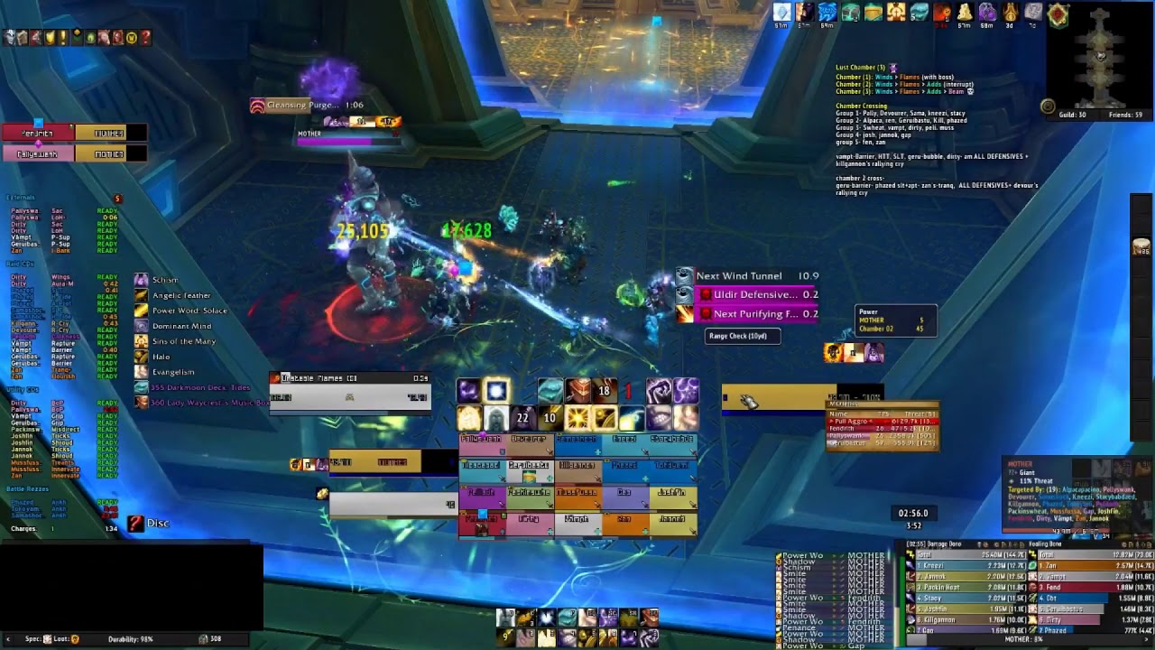 Mythic Mother Kill Video (Resto Shaman and Disc Priest)