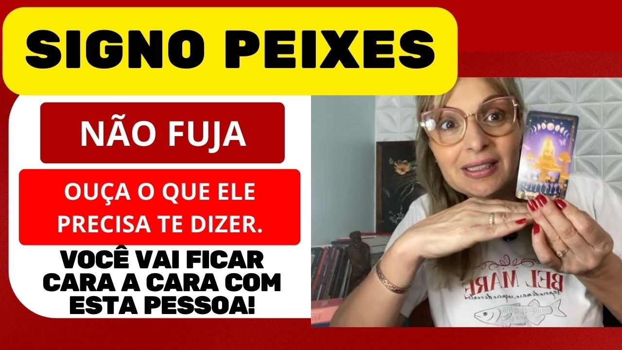 PEIXES♓VOCÊ VAI FICAR CARA À CARA COM ESTA PESSOA. ESCUTE O QUE ELA PRECISA TE DIZER.