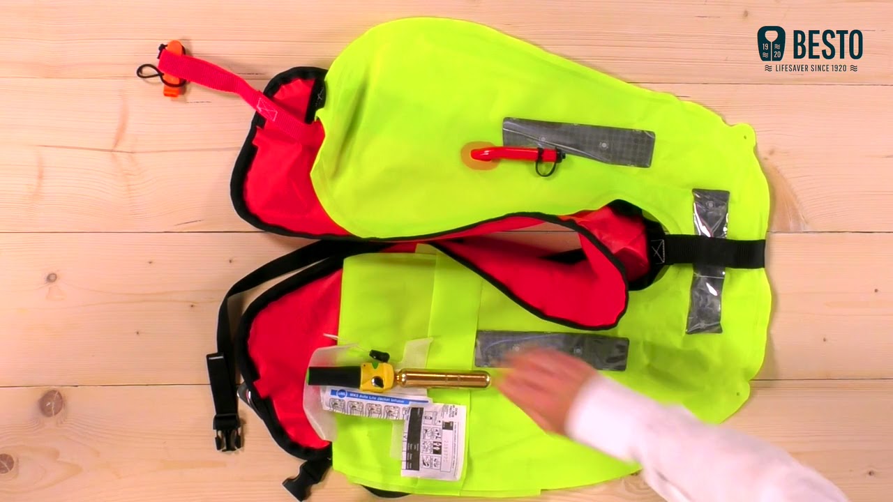 Besto - Re-pack of a Besto inflatable lifejacket with Velcro closure