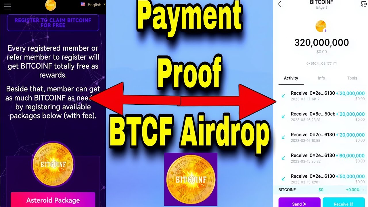 Bitcoinf Airdrop Payment Proof |Crypto 2023