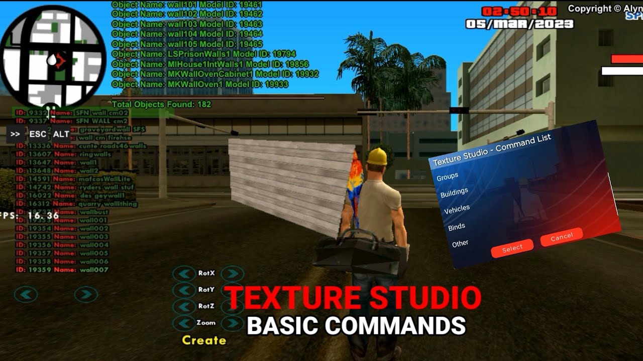 Texture studio basic commands (ANDROID) tutorial &bull; beginner's guide