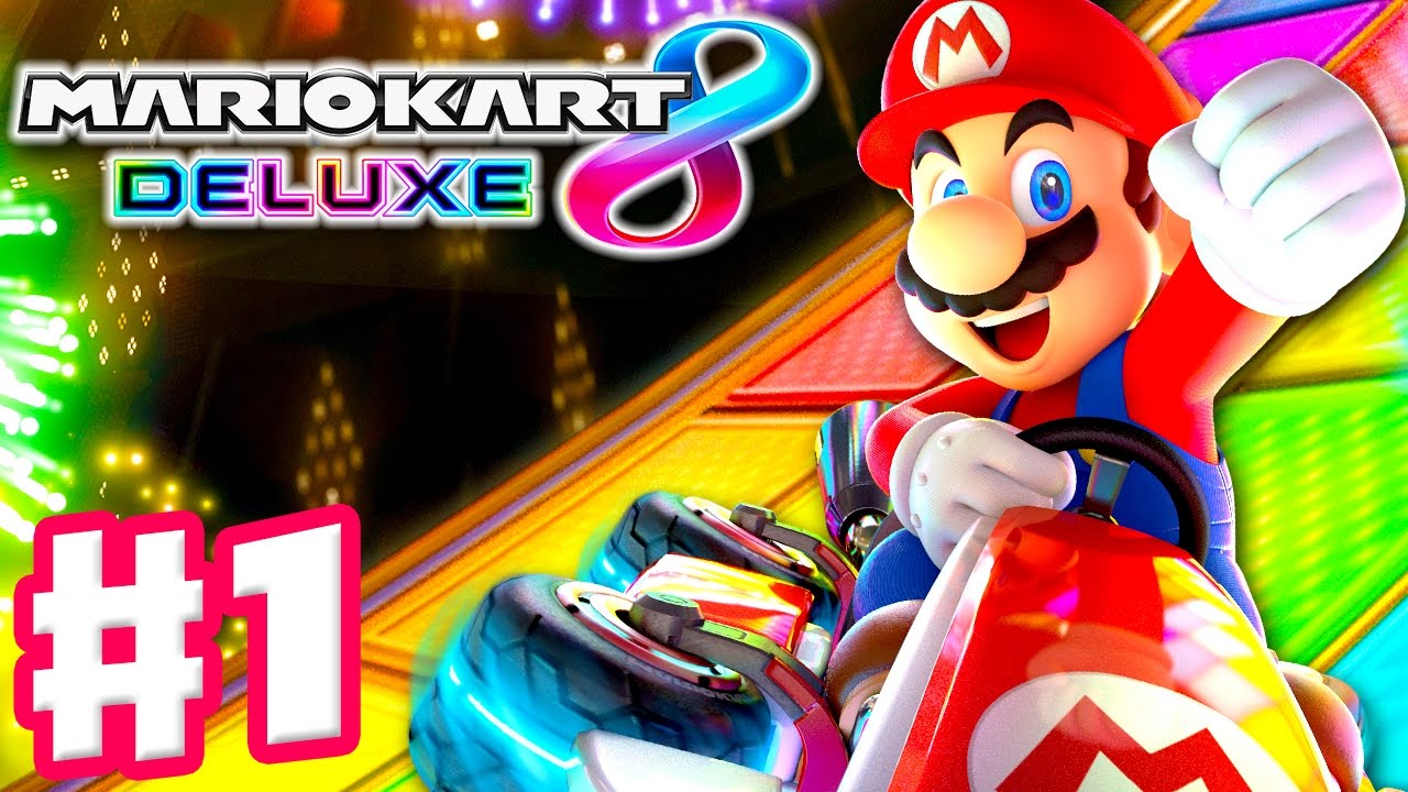 Mario Kart 8 Deluxe - Gameplay Walkthrough Part 1 - Mushroom Cup 50cc 100cc! (Nintendo Switch)