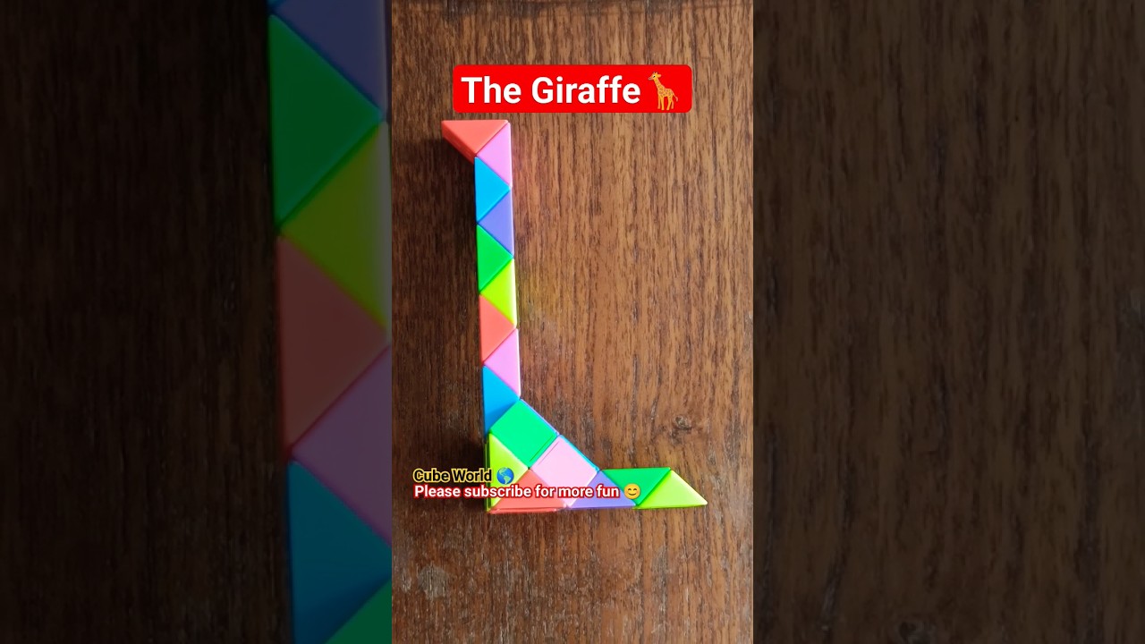 Snake cube pattern Giraffe | Snake cube puzzle 