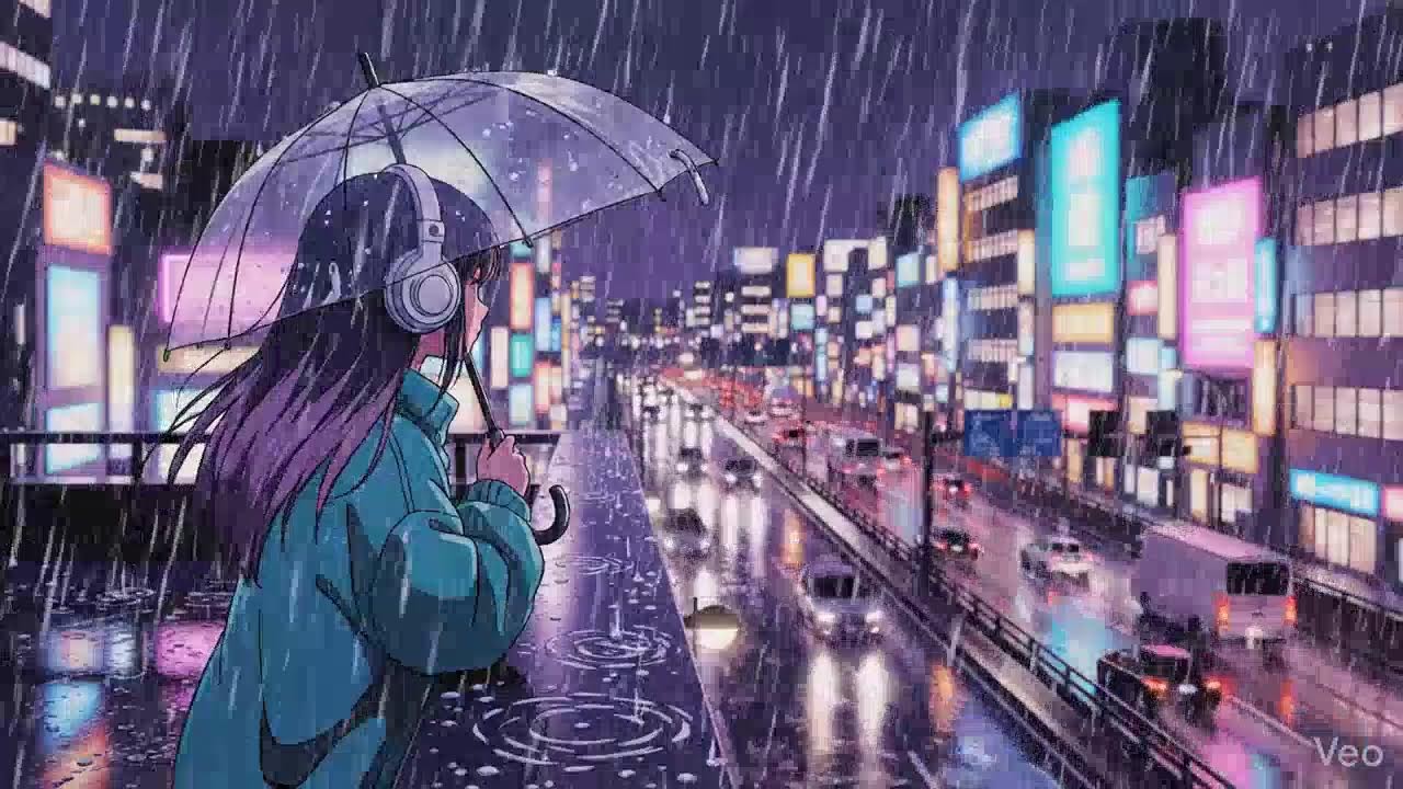 Late Night Study 🌧️ Rainy Japanese City Lofi