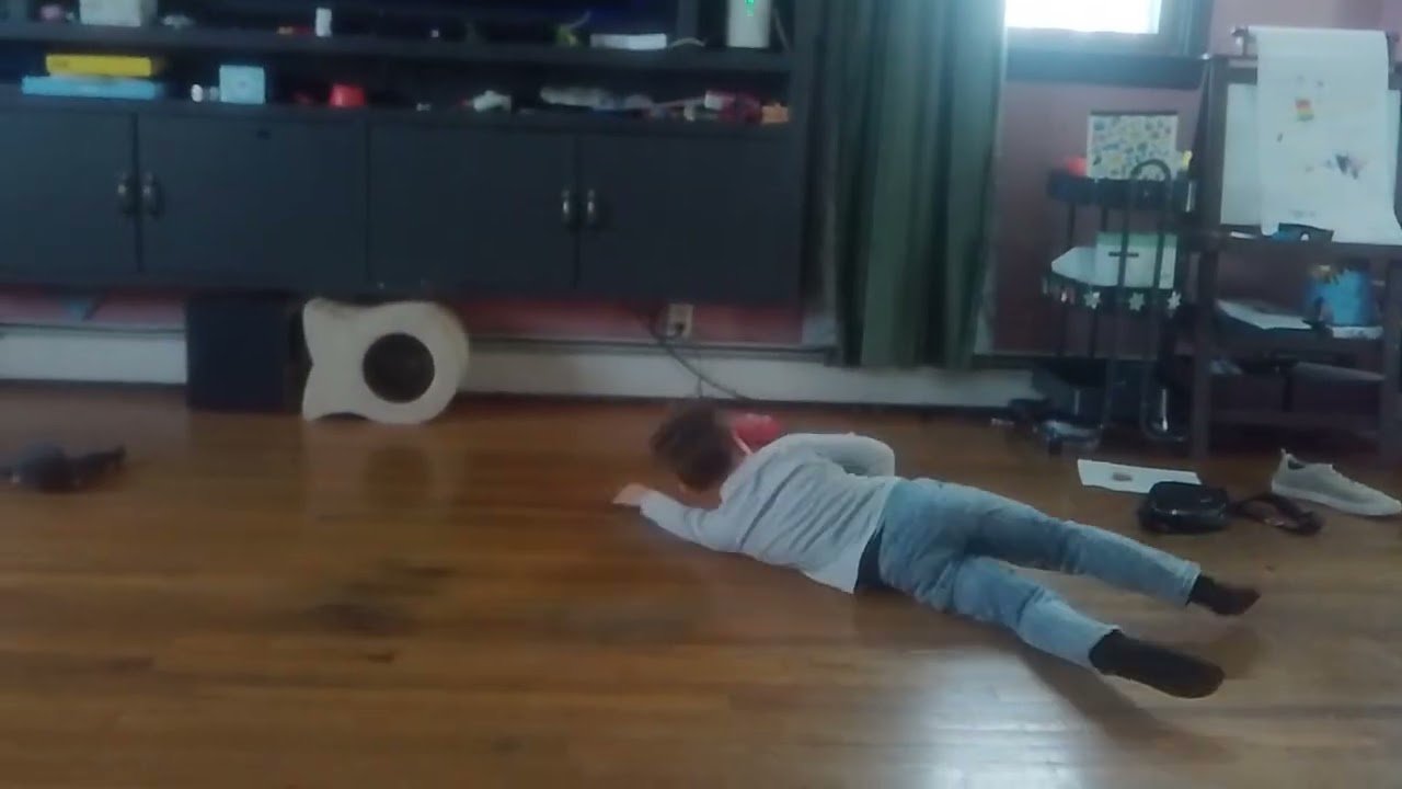 I tried to do a backflip but I broke my back and my arm