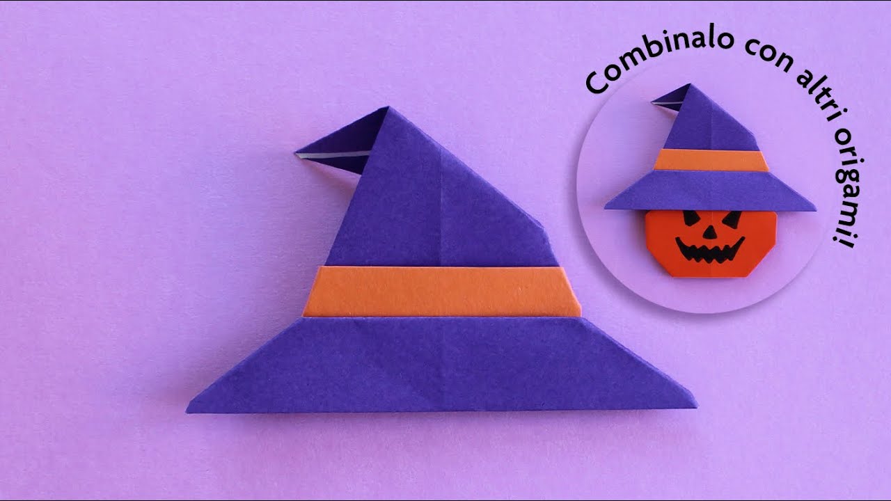 🧙‍♀️ Origami Cappello da Strega di Halloween | Facile per Bambini | Easy Origami Witch's Hat