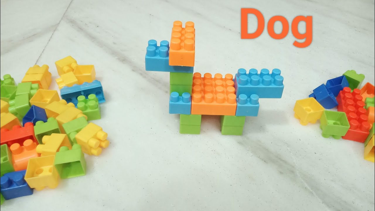 Satisfying ASMR Building Blocks Dog/DIY/Building Blocks #buildingblocksdog/Dog with building blocks
