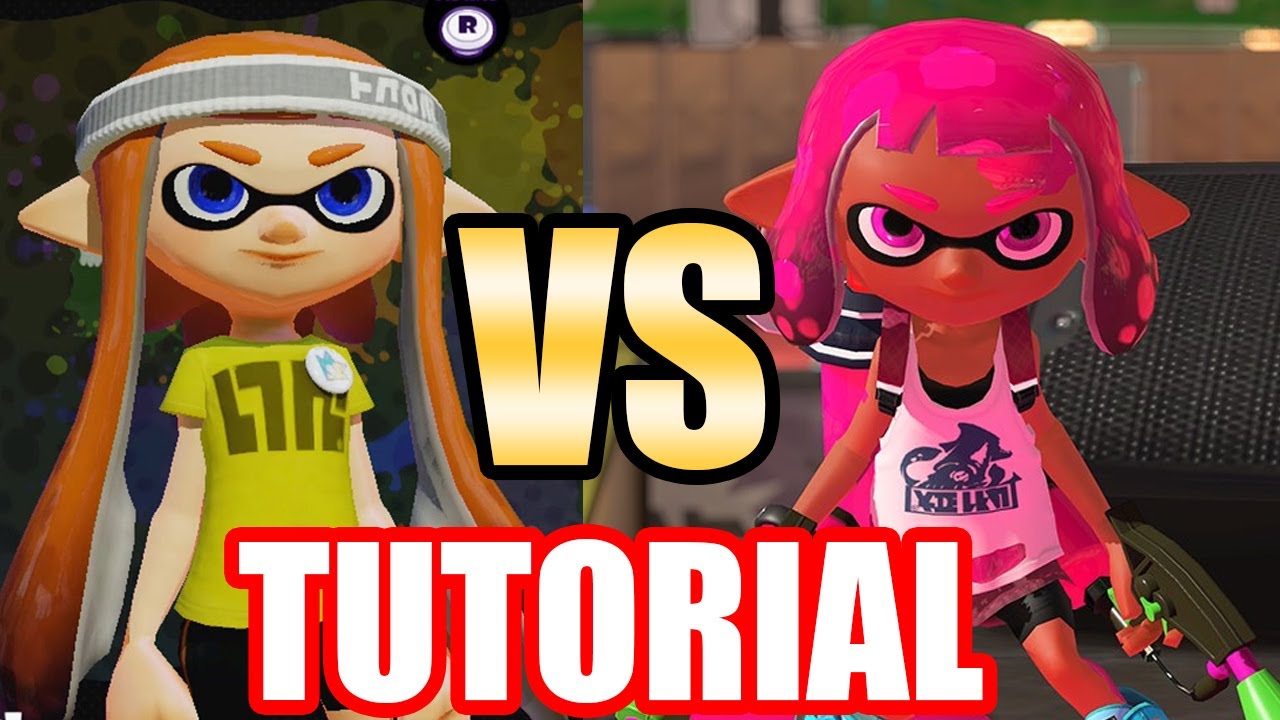 Splatoon VS Splatoon 2: Tutorial Level Comparison (Characters & Level Design) Wii U VS Switch