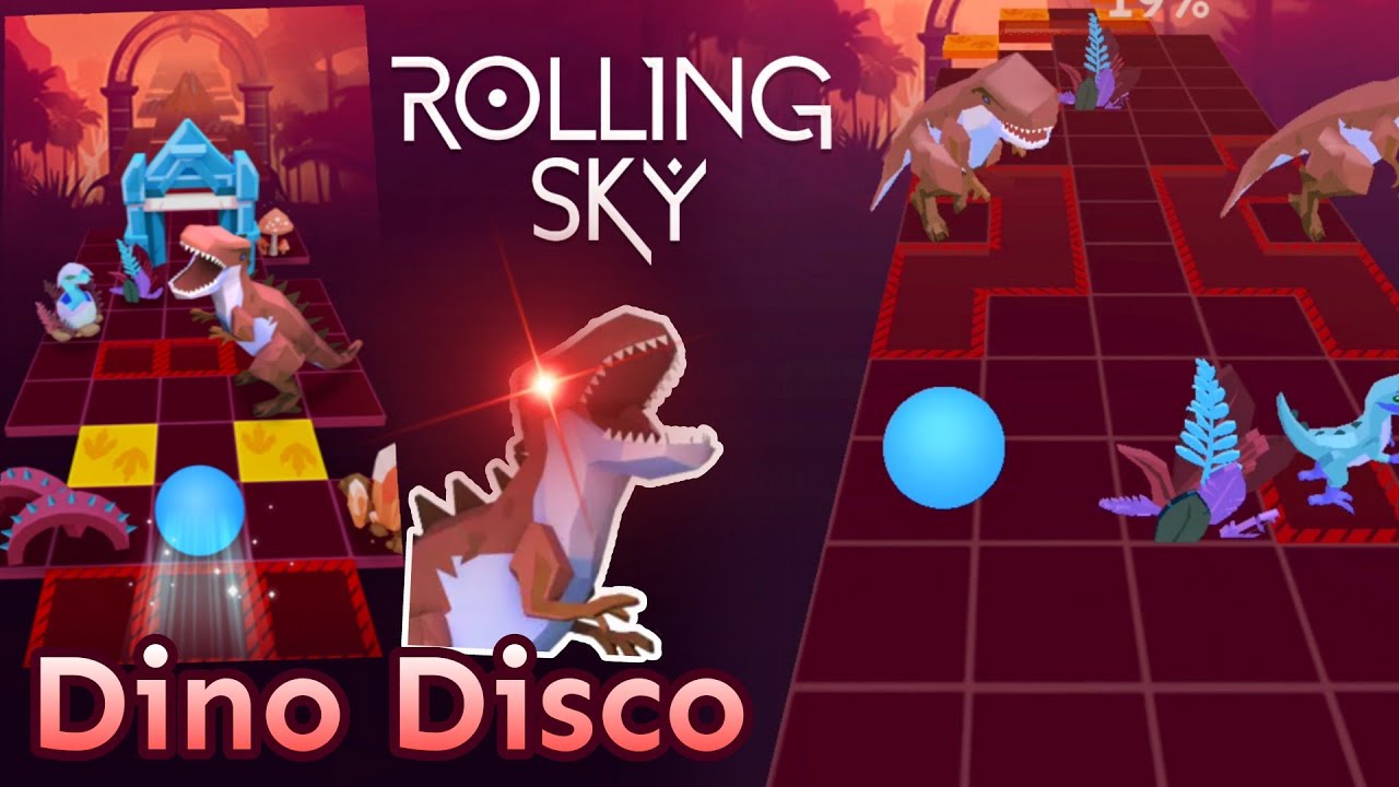 [Brutal Failure Moments] Rolling Sky - Dino Disco