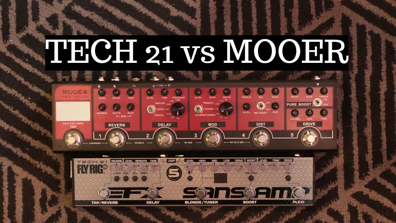 Mooer Red Truck vs Tech 21 Fly Rig 5 Version 2 Multi Effects Comparison
