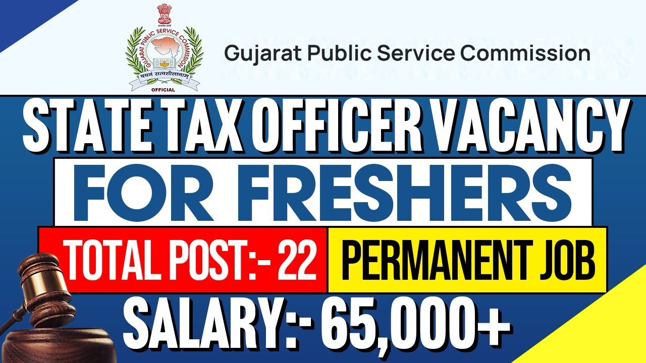 State Tax Legal Officer Vacancy for Freshers | Total Post:- 22 | Permanent Job | Salary:- 65,000 