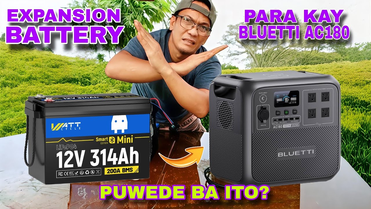 BLUETTI AC180 EXPANSION BATTERY USING WATTCYCLE LFP 314AH 4019WH TO 5KWH BATTERY 