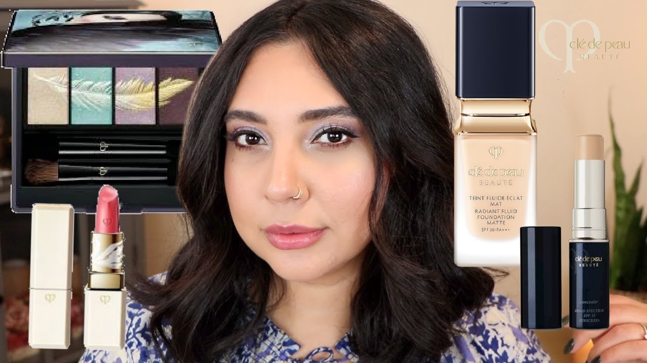 CLÉ DE PEAU BEAUTÉ Radiant Fluid Matte Foundation & Holiday Eye Quad & Lip Cashmere 2020 | Suzana
