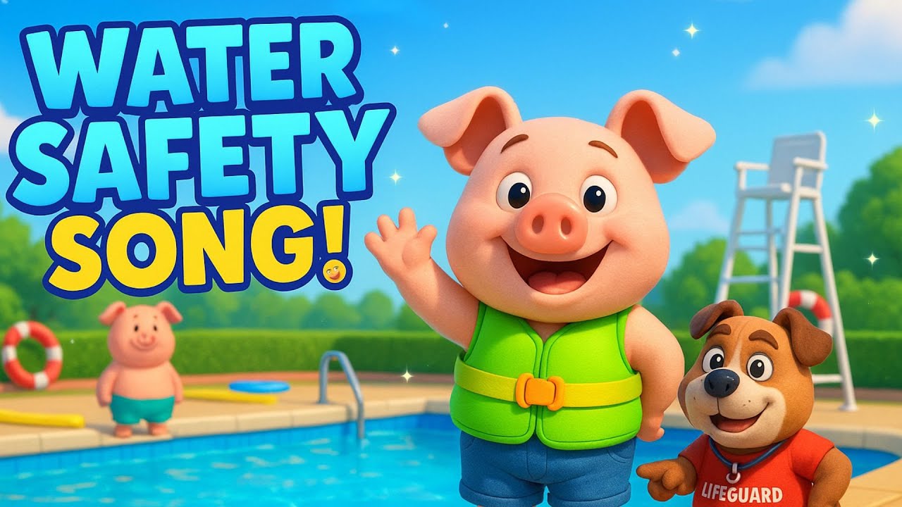 Earl the Pig Learns Water Safety 🌊🐷  Fun Kids Song About Swimming Safety Fun 3D Animated Kids Song