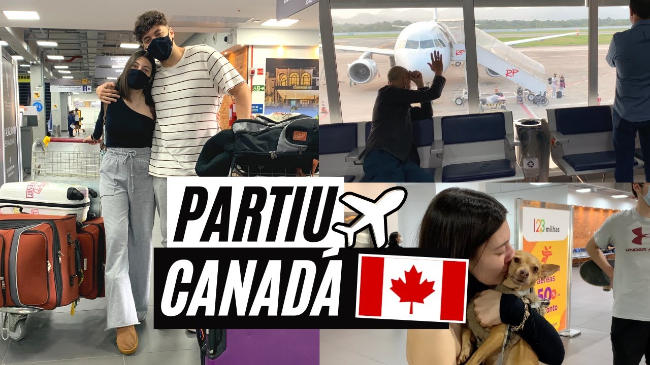Despedida da familia, VLOG no aeroporto, viagem e chegada no Canadá - Tchau Brasil, Oi Calgary!