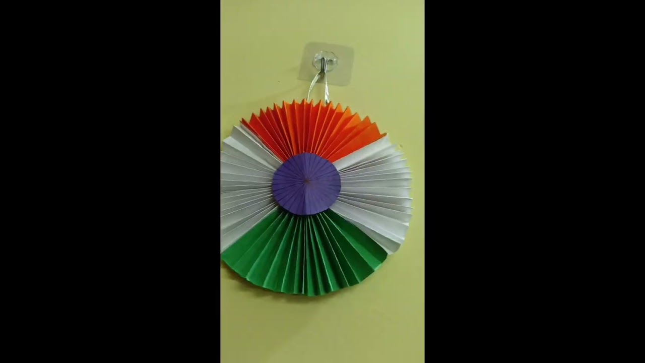 Hand Made Tricolor Wall Hanging🧡🤍💚DIY PaperCraft Wall Hanging