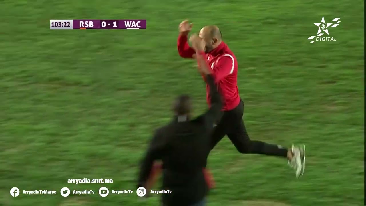 نهضة بركان 0-1 الوداد الرياضي هدف مبينزا كمبولكي في الدقيقة 90+14