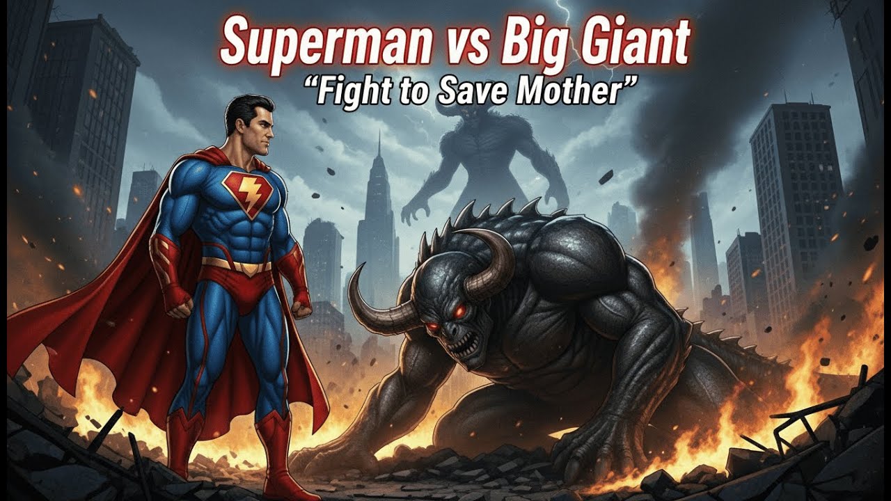 Superman vs a Giant Monster | A Dark Superhero Story to save his mother