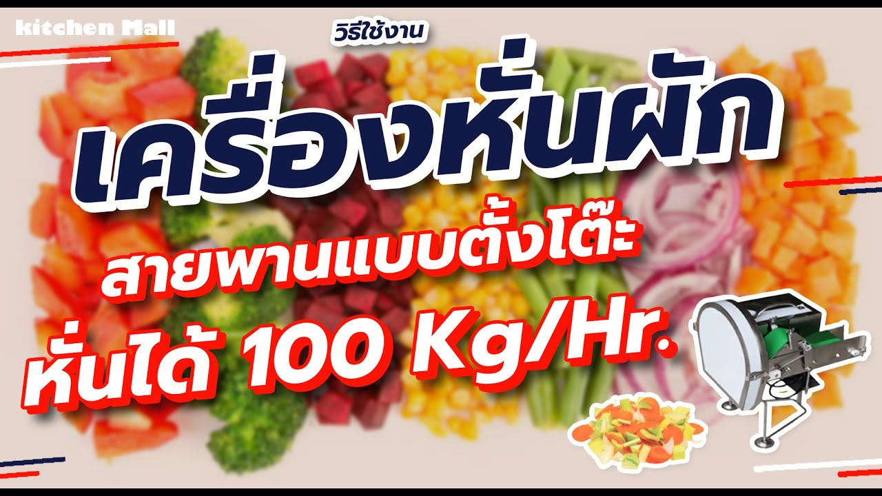 เครื่องหั่นผัก สายพานแบบตั้งโต๊ะ