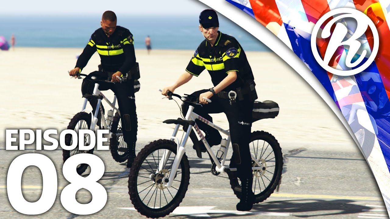 [GTA5] OP PAD MET EEN COLLEGA OP DE POLITIE FIETS!! - Royalistiq | Politie Roleplay #8