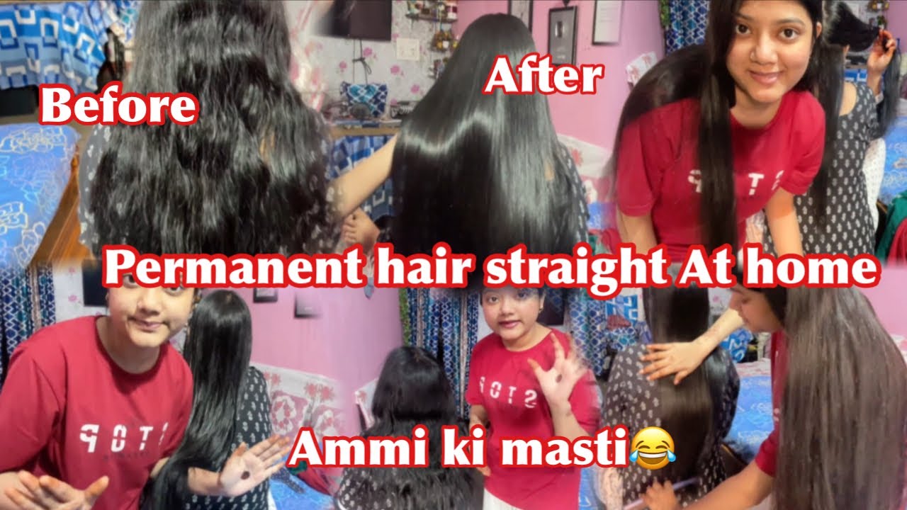 Ghar par hair straight kare | How to use OxyGlow Hair Straightener & Neutralizer cream | vlog