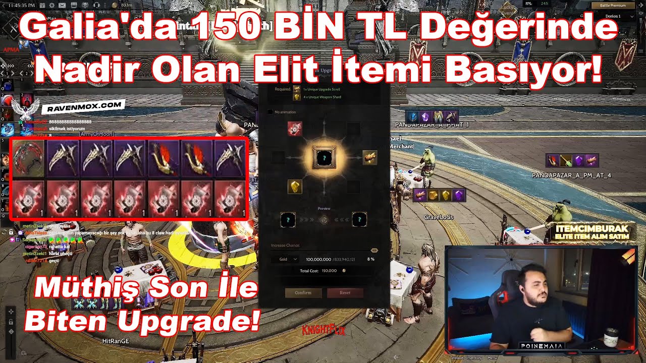 PoineMaia - Galia'da 150 BİN TL Değerinde Nadir Olan Elit İtemi Basıyor! | Rise Online