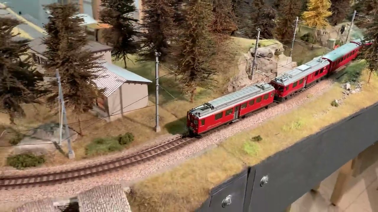 Berninabahn Anlage RhB H0m Bemo