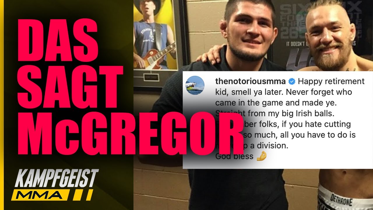 Conor McGregor reagiert auf Khabibs R&uuml;cktritt!